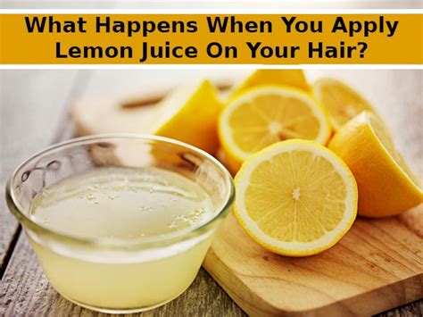 Can I apply lemon directly on hair?