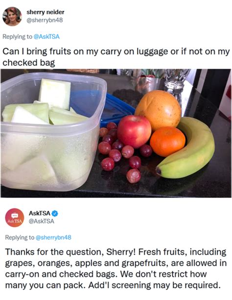 Can I bring fruit on a plane?