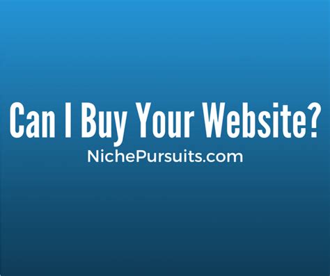 Can I buy a website?