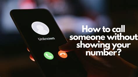 Can I call someone without showing my number?