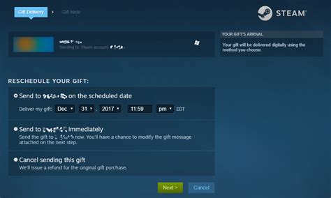 Can I cancel Steam gift?