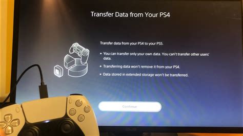 Can I cancel data transfer from PS4 to PS5?