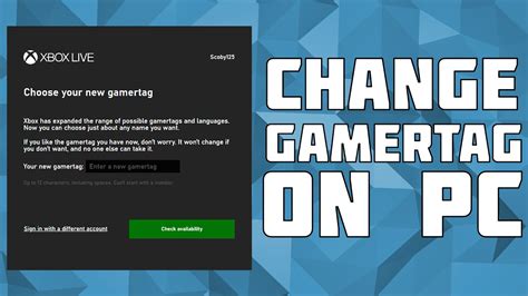 Can I change my Xbox gamertag from the app?