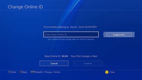 Can I change my child's PlayStation ID?