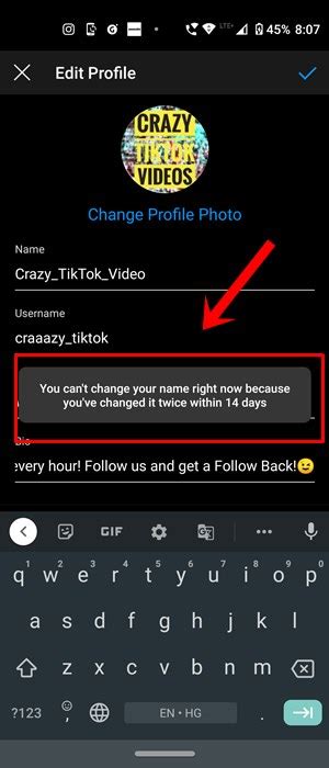 Can I change my name more than twice on Instagram?