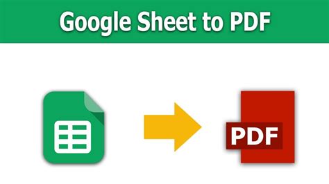 Can I convert Google Sheet to PDF?