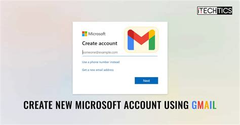 Can I create Microsoft teams Account with Gmail?