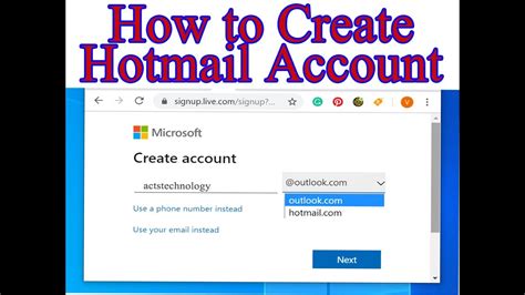 Can I create a Hotmail account for my child?