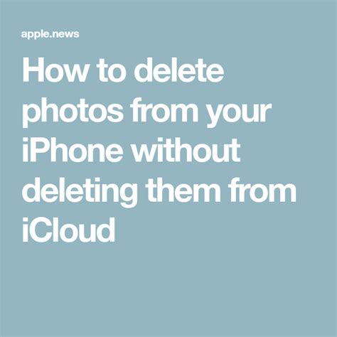 Can I delete from iCloud without deleting from phone?