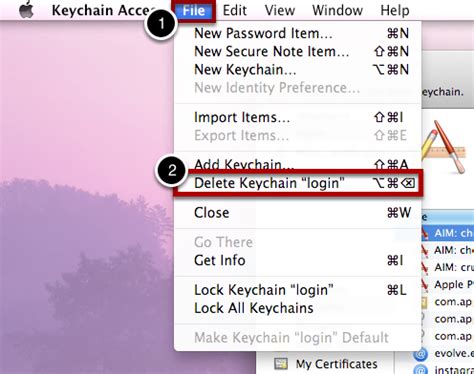 Can I delete login keychain?
