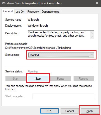Can I disable Microsoft Windows search Indexer?