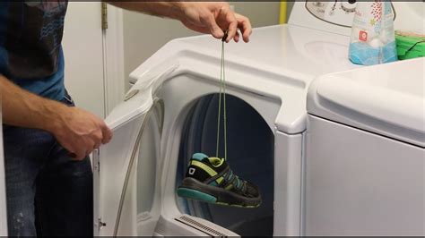 Can I dry shoes in the dryer?