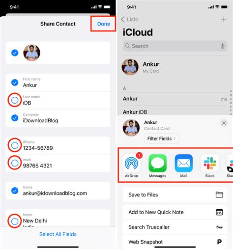 Can I email my iPhone Contacts to myself?