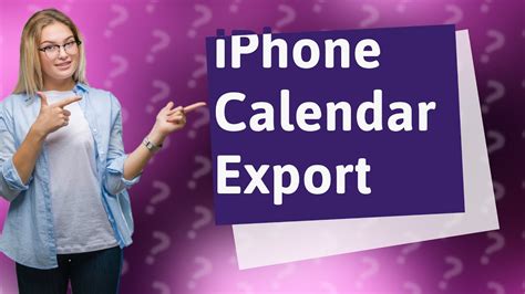 Can I export my iPhone Calendar?