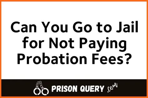 Can I go to jail for not paying probation in Georgia?