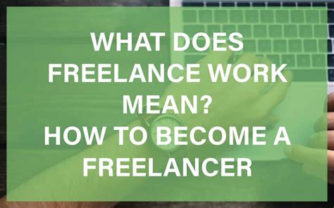 Can I have a full-time job and do freelance work?