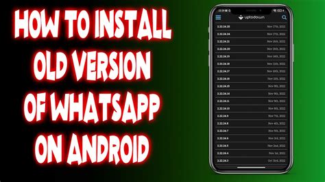 Can I install older version of WhatsApp?
