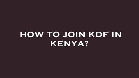 Can I join KDF with B?