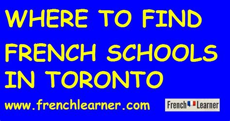 Can I learn French in Toronto?