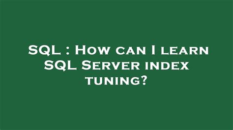 Can I learn SQL alone?