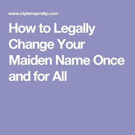 Can I legally use my maiden name UK?