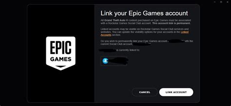 Can I link my Epic Games account to another Rockstar account?