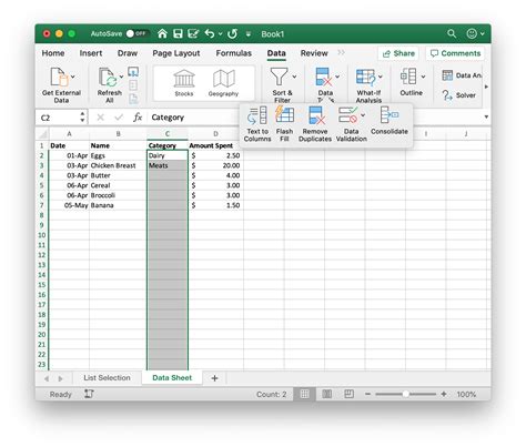 Can I make a drop-down list in Excel?