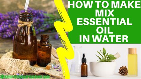 Can I mix essential oils with water?