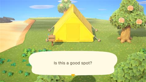 Can I move my tent in Animal Crossing?