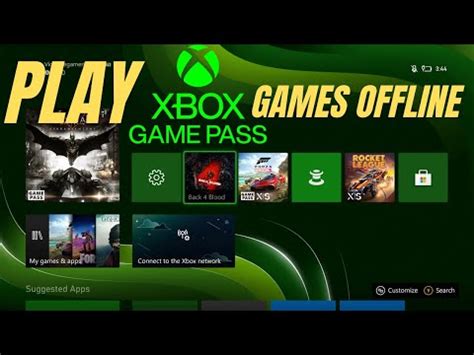 Can I play my Xbox game pass games offline?