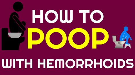 Can I push poop out with hemorrhoids?