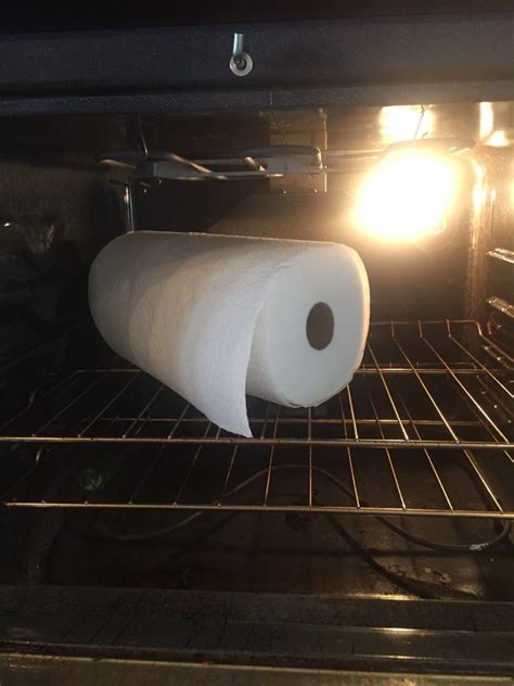 Can I put a paper towel in the oven?