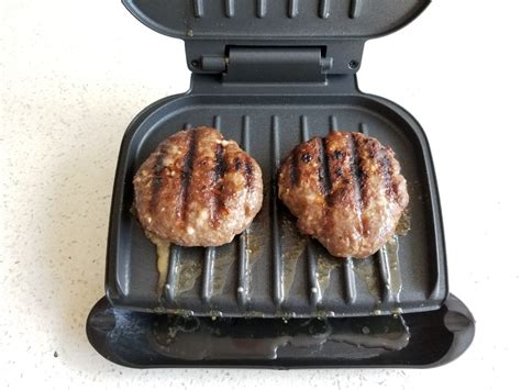 Can I put frozen burgers on the George Foreman grill?
