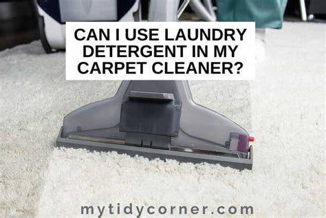 Can I put laundry detergent in my carpet cleaner?