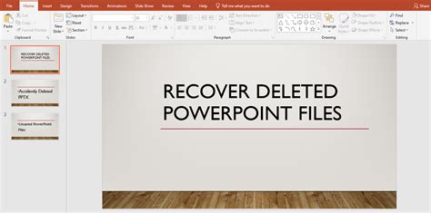 Can I recover a deleted slide in PowerPoint?