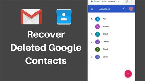 Can I recover deleted contacts from Google?