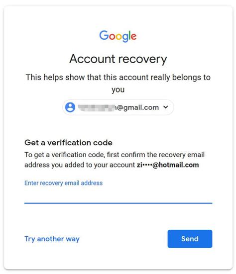 Can I recover my Gmail account with a security code?