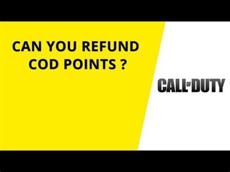 Can I refund COD points?