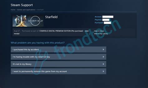 Can I refund Starfield on Steam?