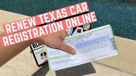 Can I register my car online in Texas without an inspection?