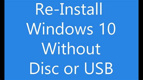 Can I reinstall Windows 10 from a recovery USB?