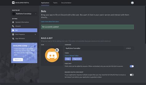 Can I rename a discord bot?