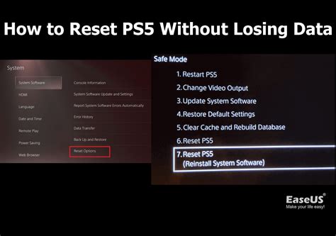 Can I reset PS5 without losing data?