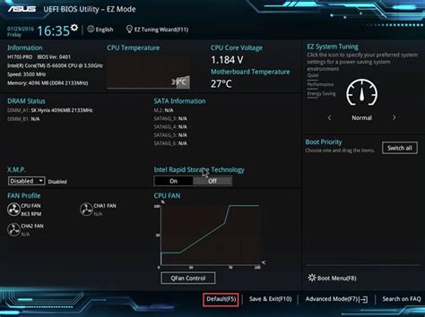 Can I reset my PC from BIOS ASUS?
