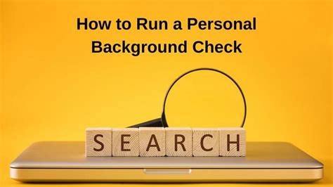 Can I run a background check on myself?