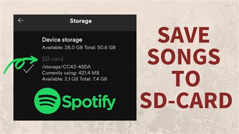 Can I save Spotify music to SD card?