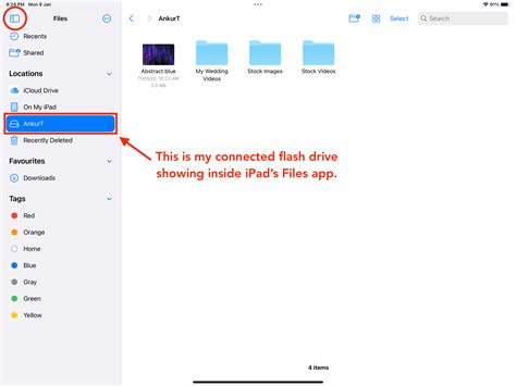 Can I save files from iPad to USB?