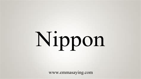 Can I say Nippon?