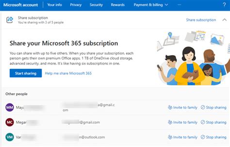 Can I share Microsoft 365 personal with family?