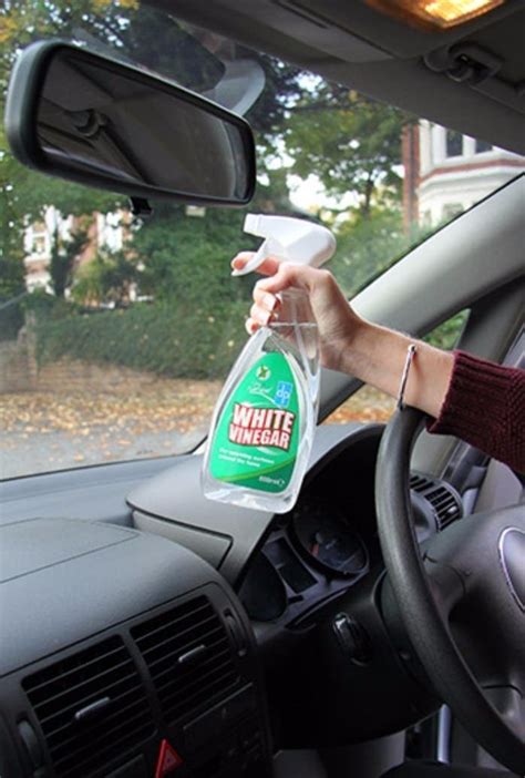 Can I spray vinegar on leather car seats?